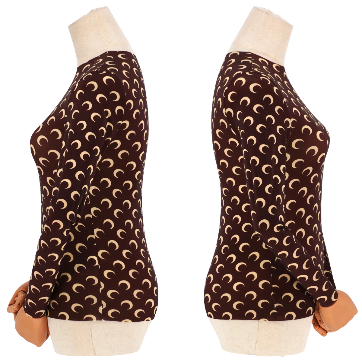 Top Marine Serre Moon Print Brown