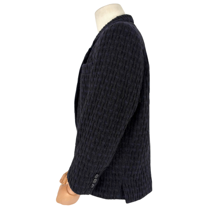 Saco Y's for Men Peak Lapel Knit Navy