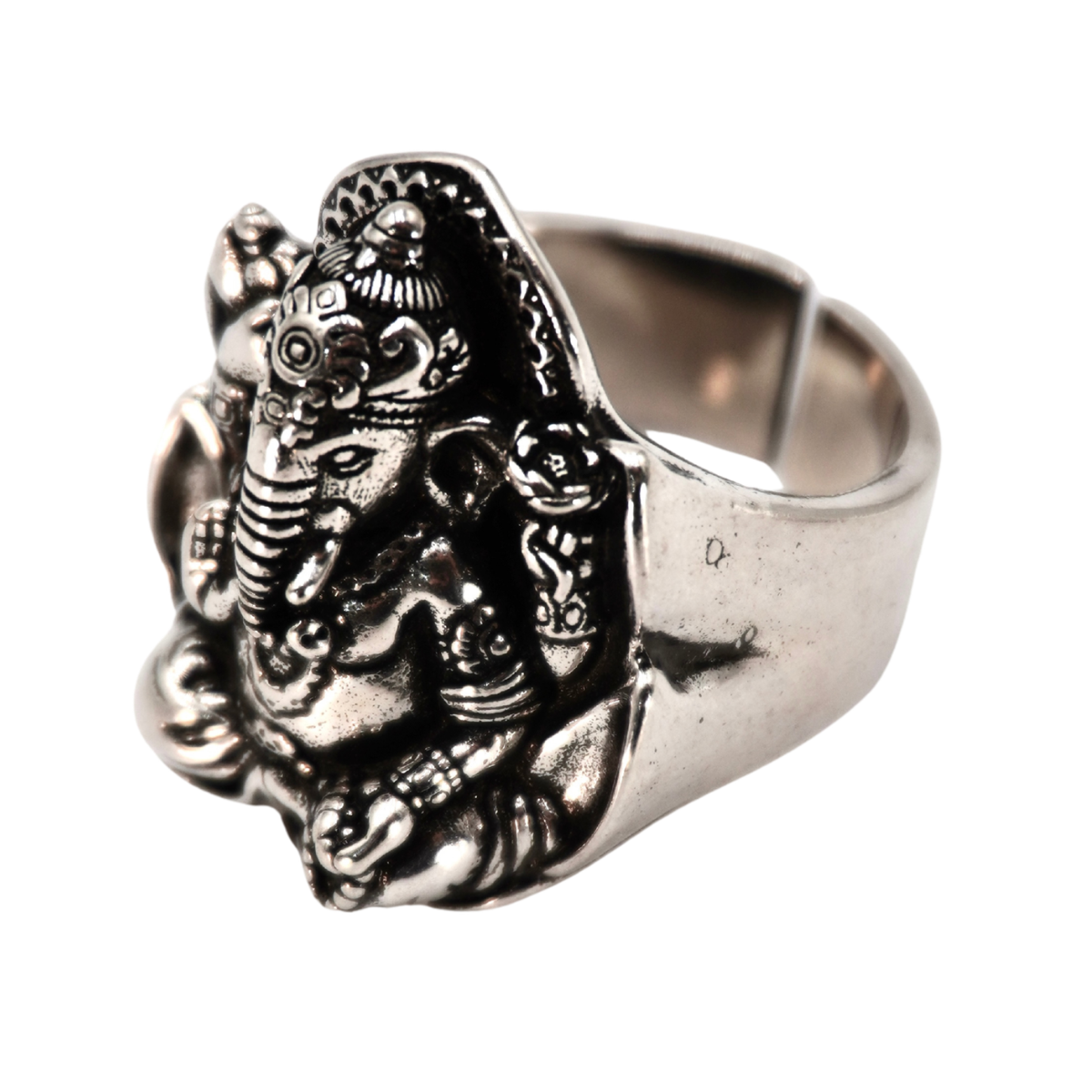 Silver Ganesha Ring