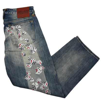 Palace Dice Embroidery Evisu Pants
