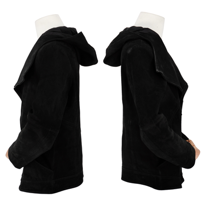 Chamarra Rick Owens Stooges Diagonal Zip Suede