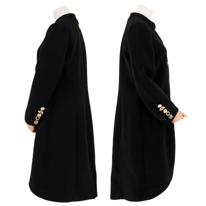 Abrigo Negro Cashmere Schiaparelli