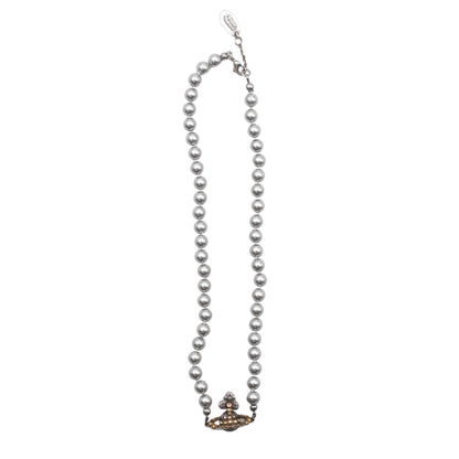 Collar Vivienne Westwood Negro Dorado Bas Relief