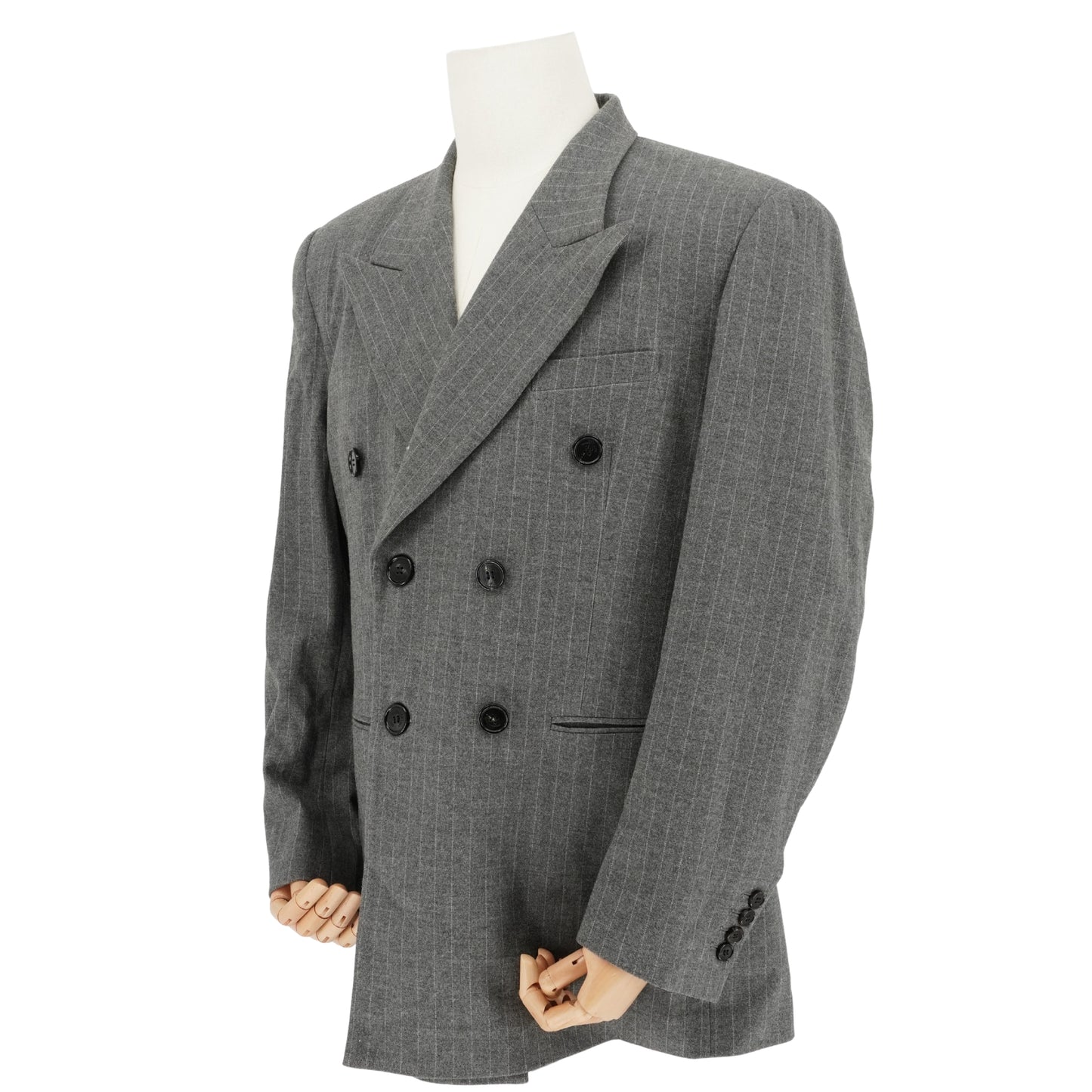 Suit Yves Saint Laurent fw peak lapel gray set