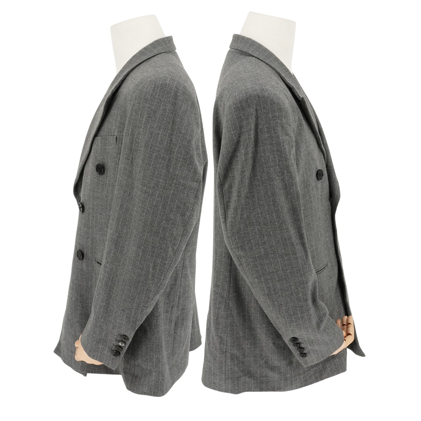 Suit Yves Saint Laurent fw peak lapel gray set