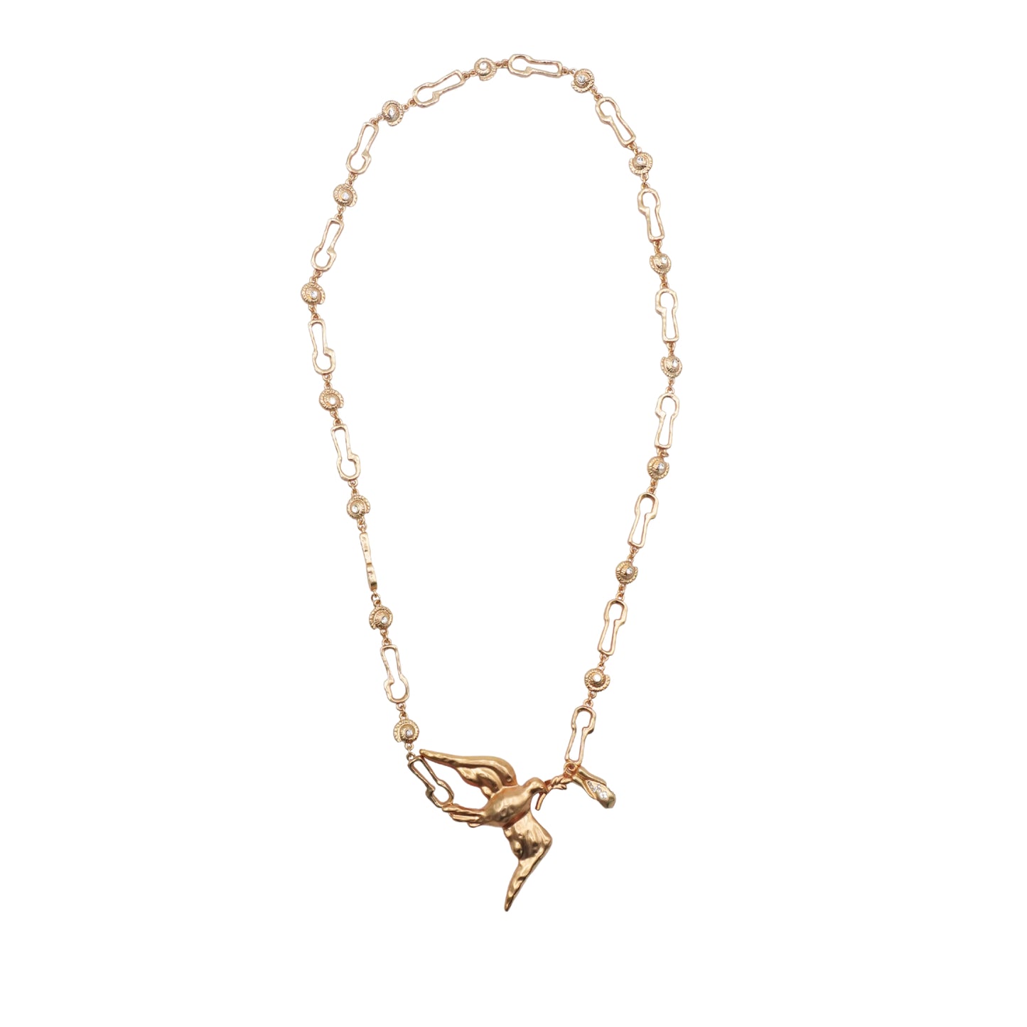 Schiaparelli Collar Dove Pendant Gold Chain