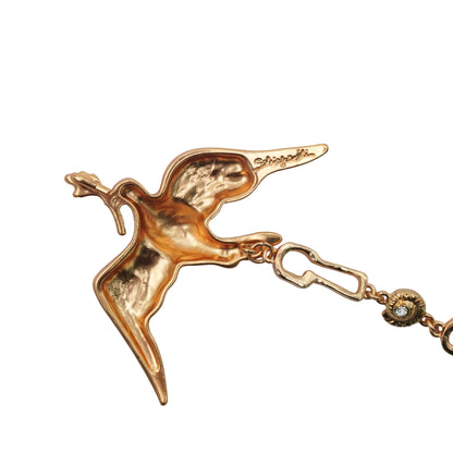 Schiaparelli Collar Dove Pendant Gold Chain
