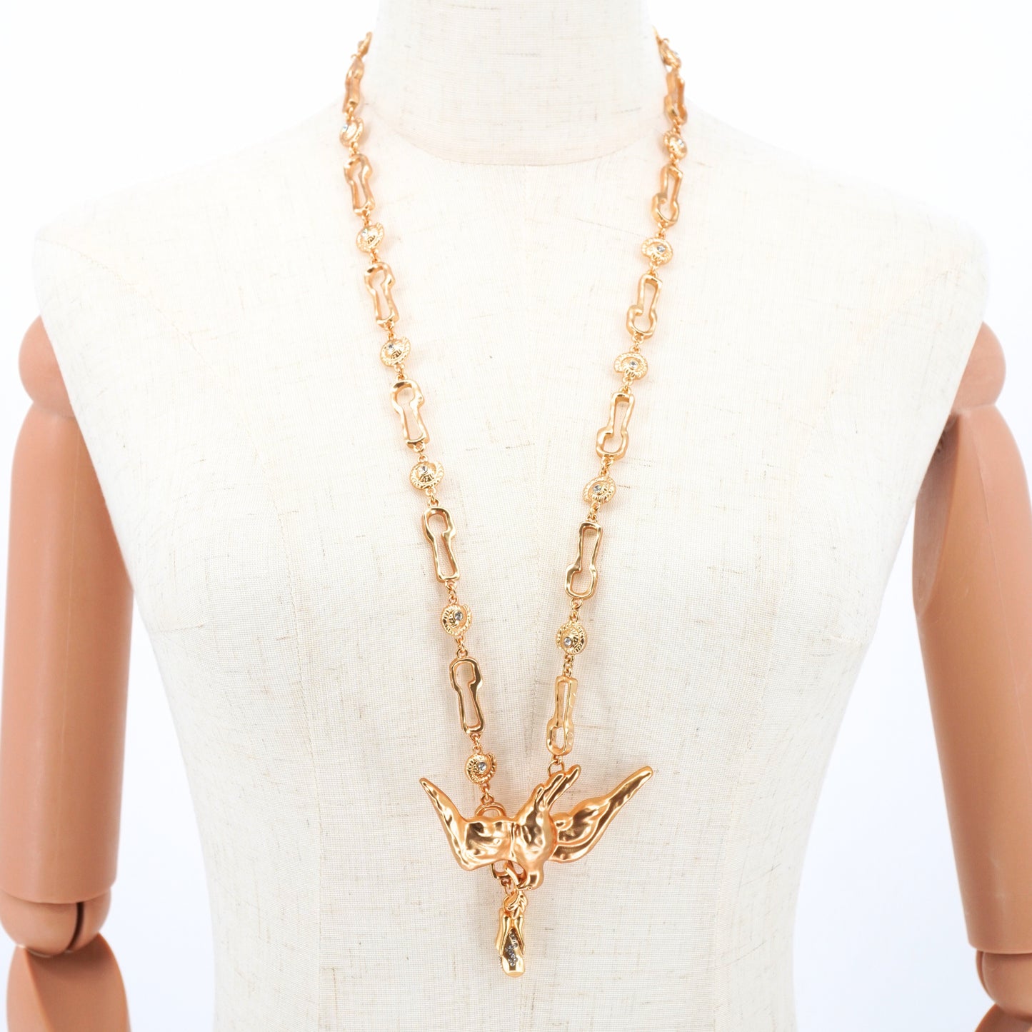 Schiaparelli Collar Dove Pendant Gold Chain