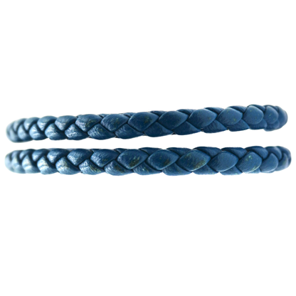 Pulsera Bottega Veneta Intrecciato Azul