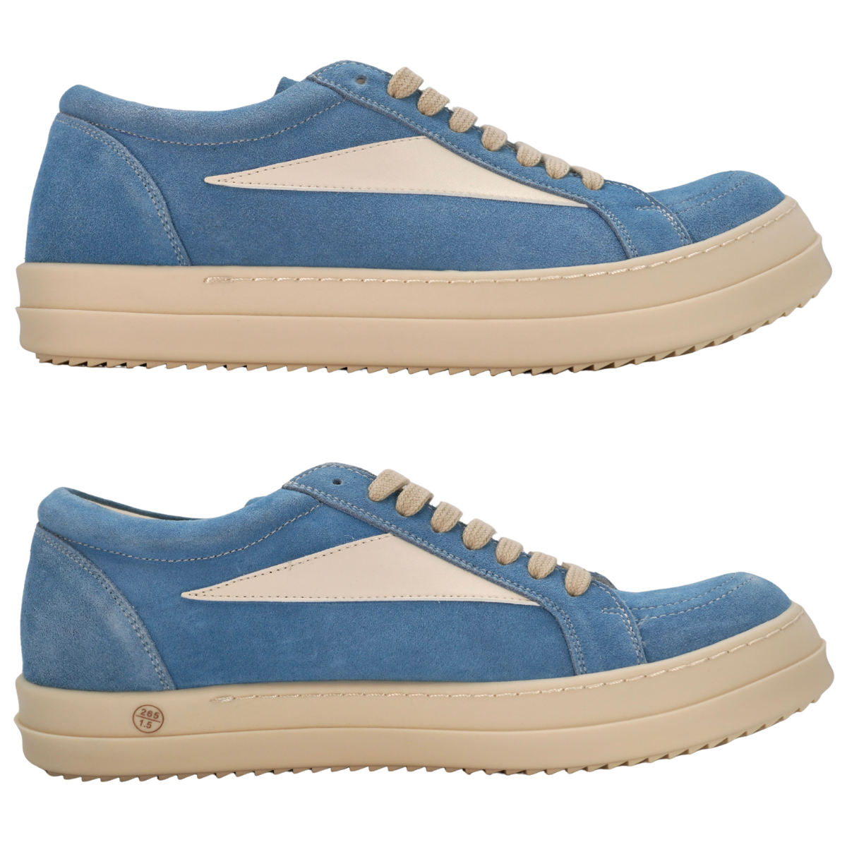Tenis Rick Owens Blue Gamuza