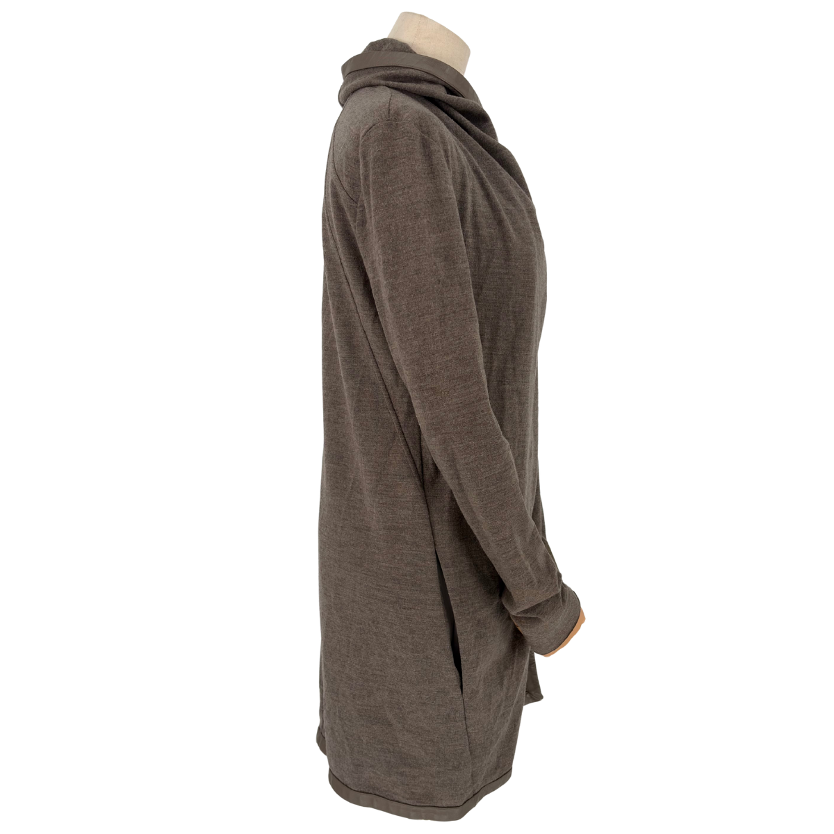 Chamarra Helmut Lang Wool Leather Trim Gris