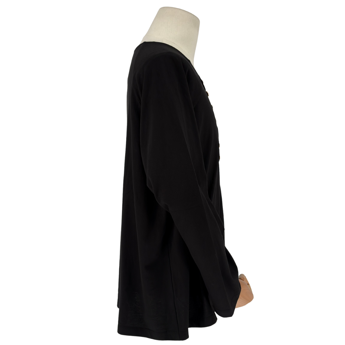Playera Yohji Yamamoto Henley Negro