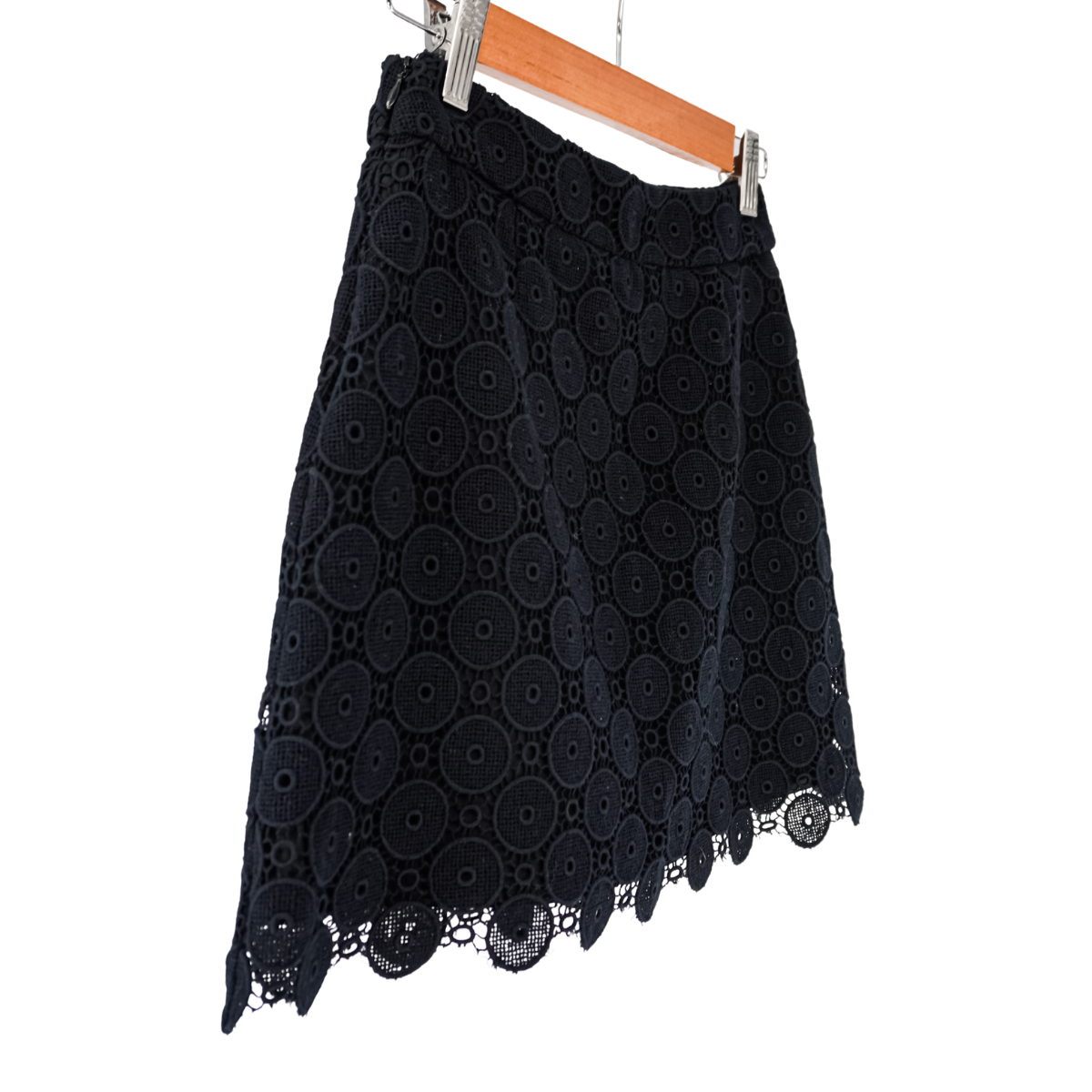 Falda Mini Miu Miu de Encaje Guipur con Círculos
