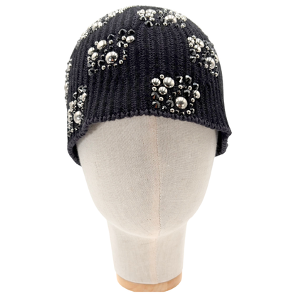 Gorro Atiissu Rhinestone Beanie Negro
