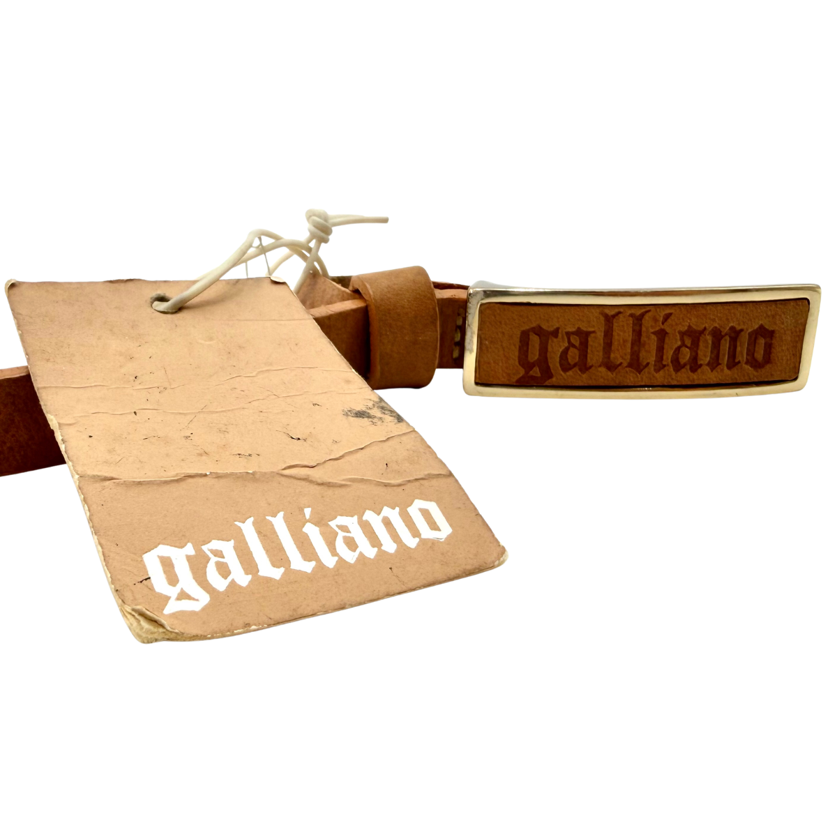 Cinturón John Galliano Galliano Beige