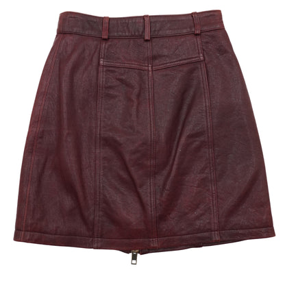 Minifalda Alexander Mcqueen Cuero Roja