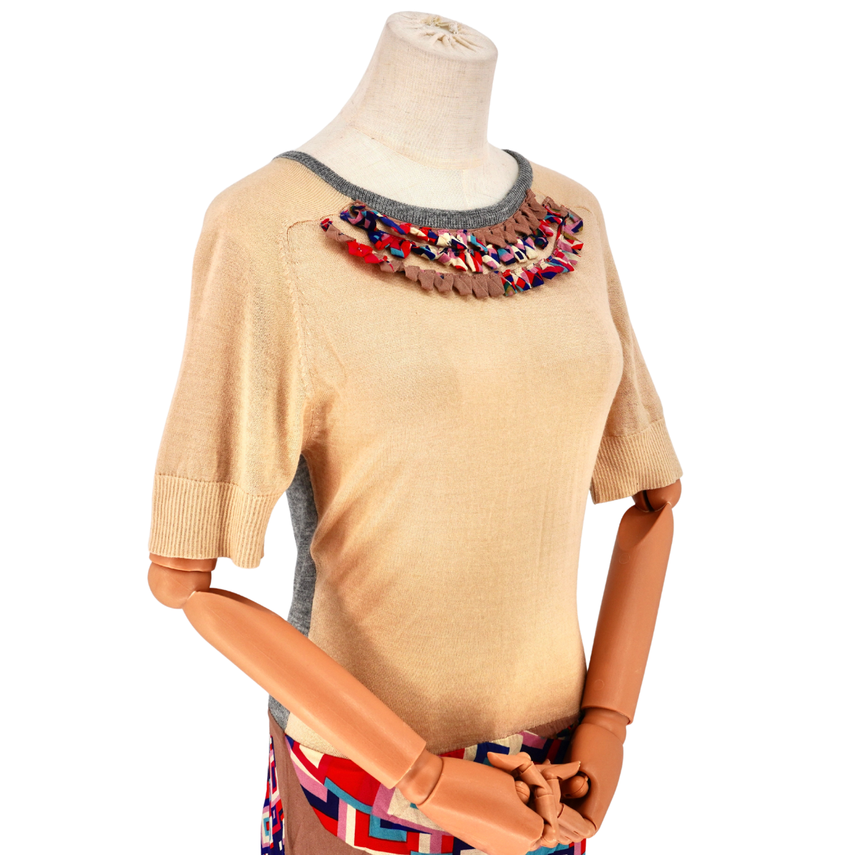 Vestido Dries Van Noten Knitted Patchwork