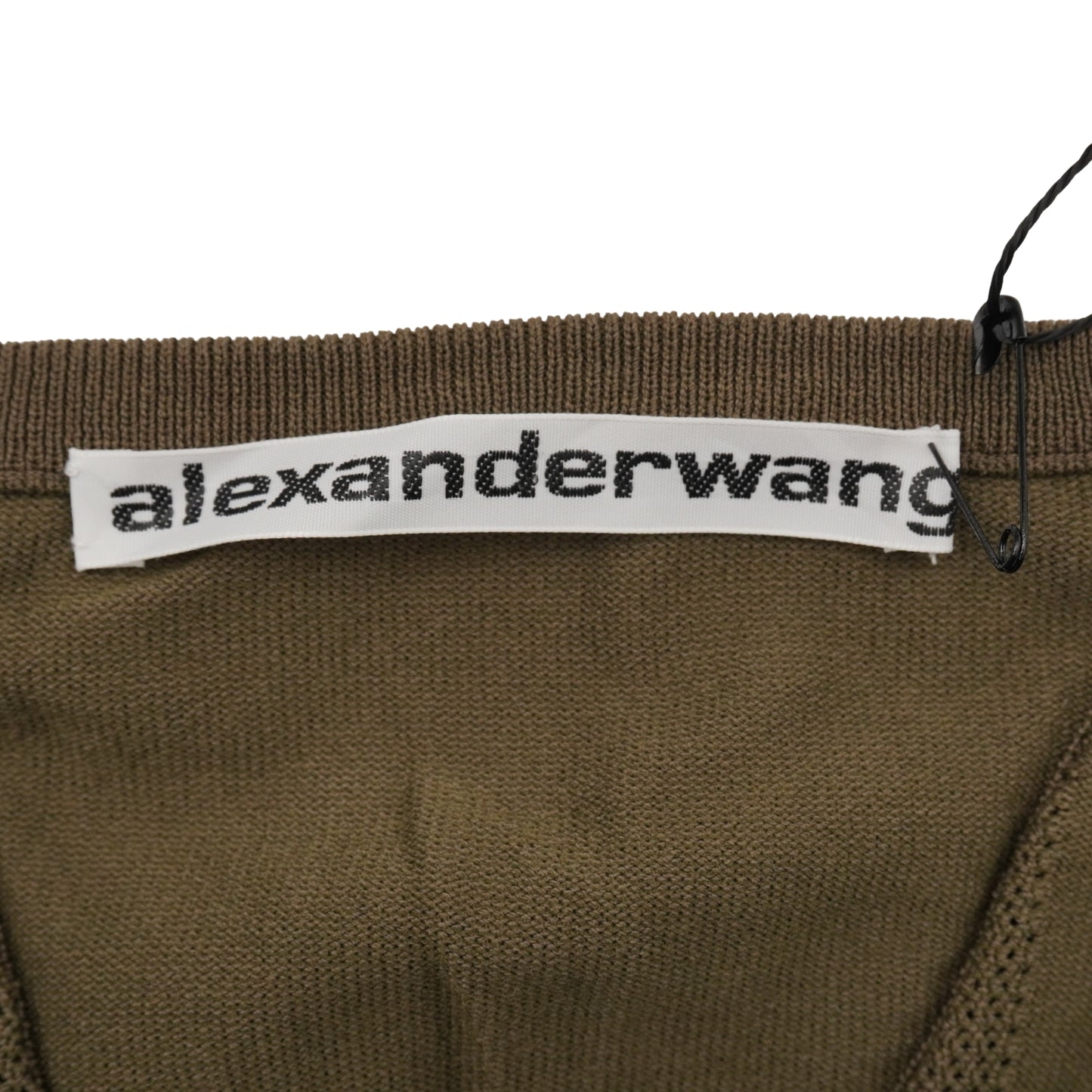 Vestido Alexander Wang Green Knitted Long Sleeve