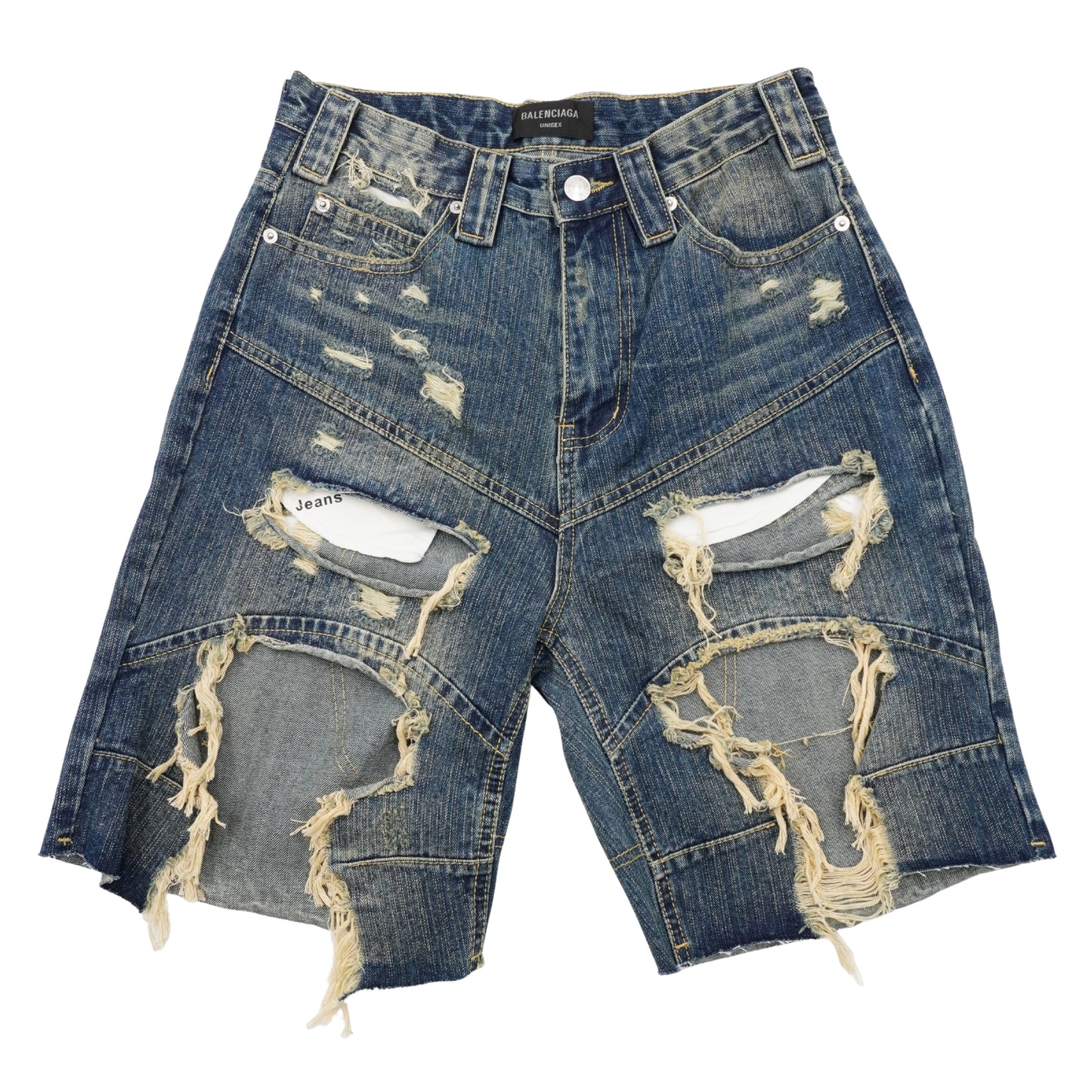 Shorts Balenciaga Garde-Robe Distressed Denim