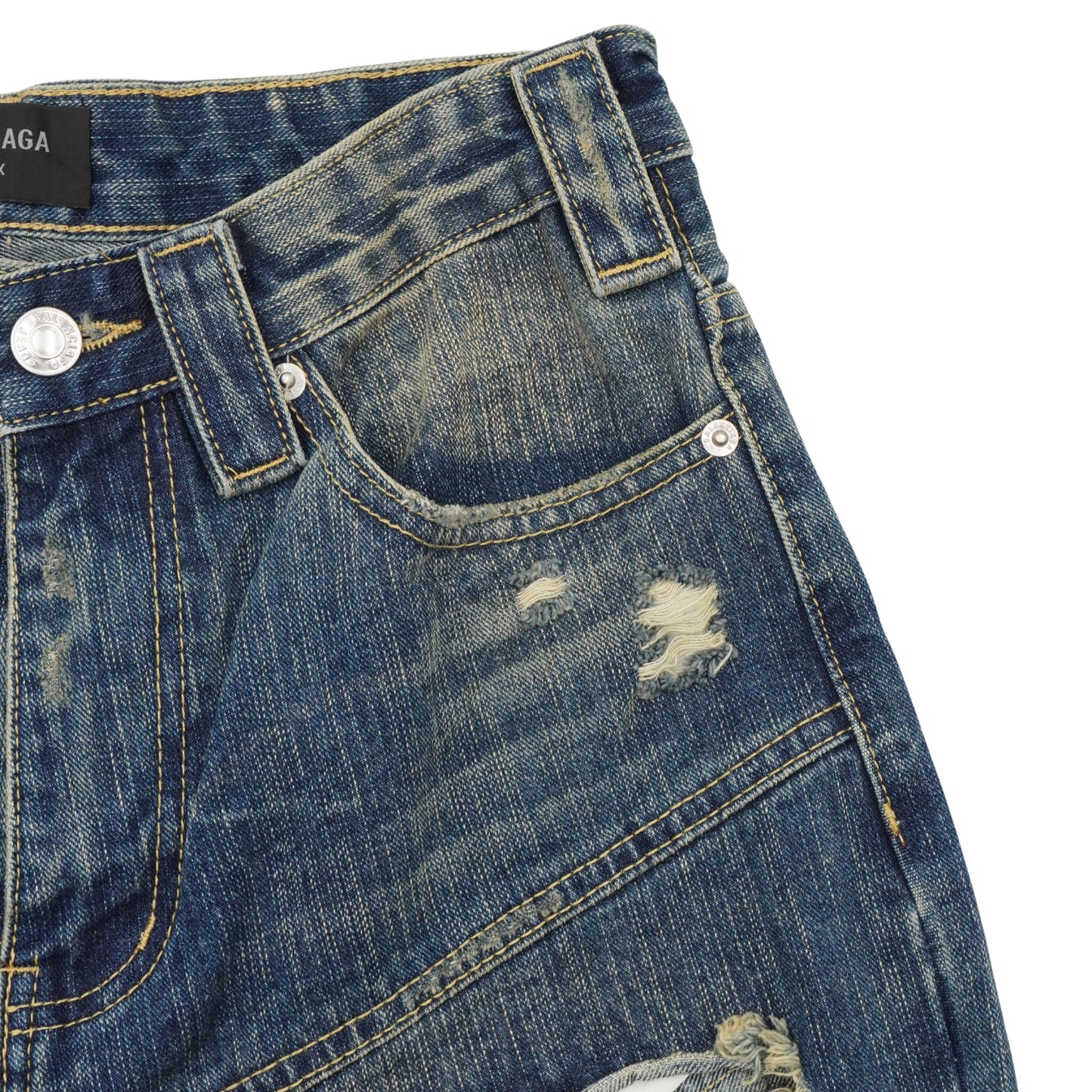Shorts Balenciaga Garde-Robe Distressed Denim