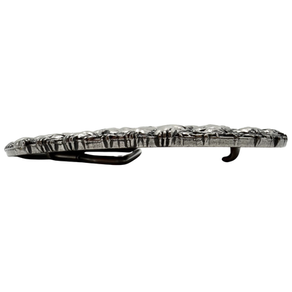 Hebilla de Cinturón Le Losange Skull Plateada