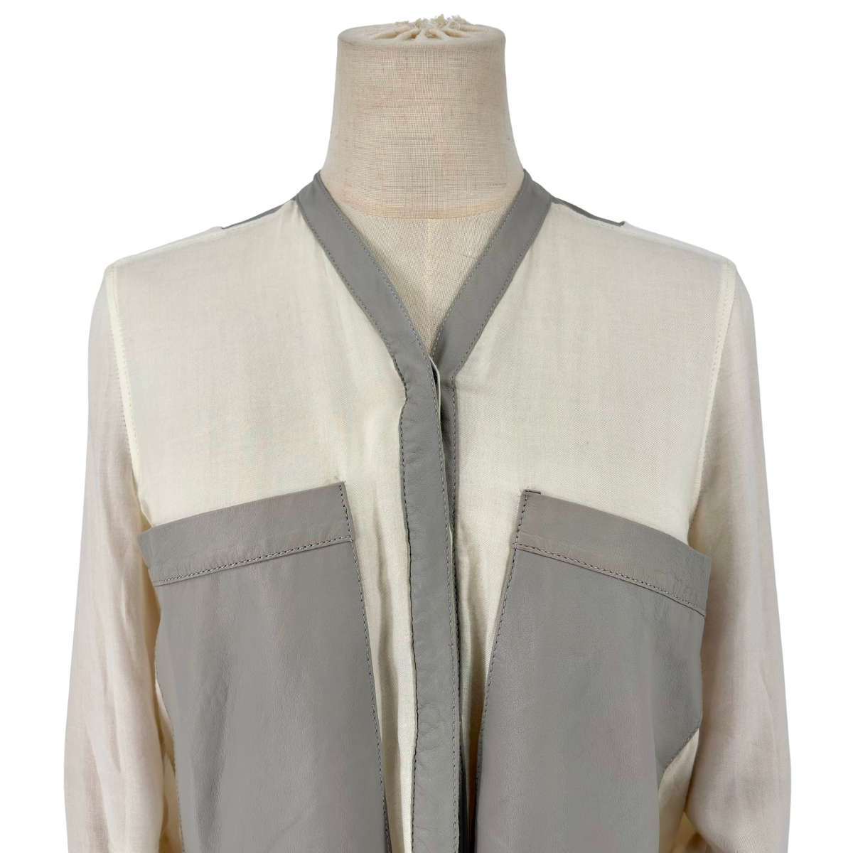 Camisa Helmut Lang Sheepskin Trimmed Shirt