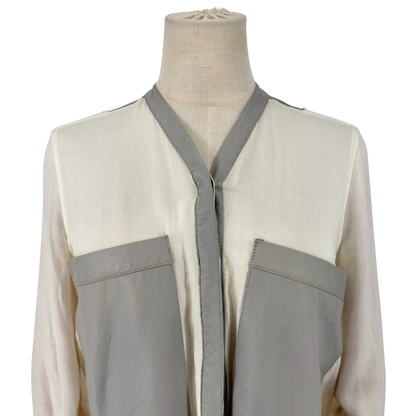 Camisa Helmut Lang Sheepskin Trimmed Shirt