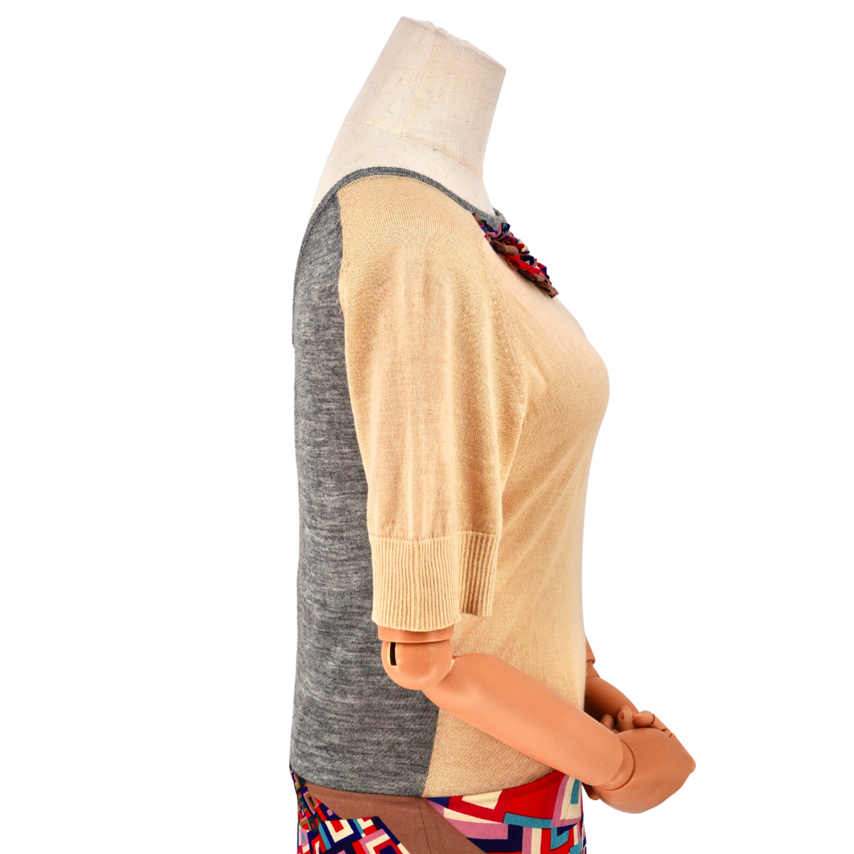 Vestido Dries Van Noten Knitted Patchwork