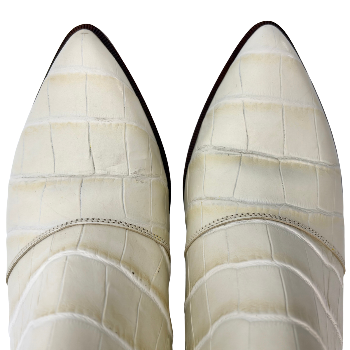 Botines MM6 Maison Margiela Leather Croc Metallic