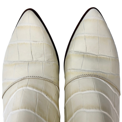 Botines MM6 Maison Margiela Leather Croc Metallic