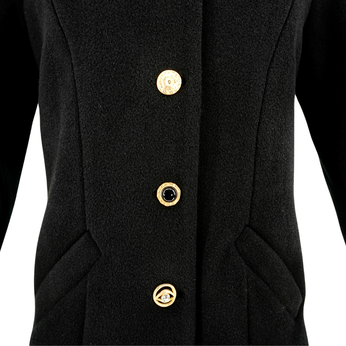 Abrigo Negro Cashmere Schiaparelli