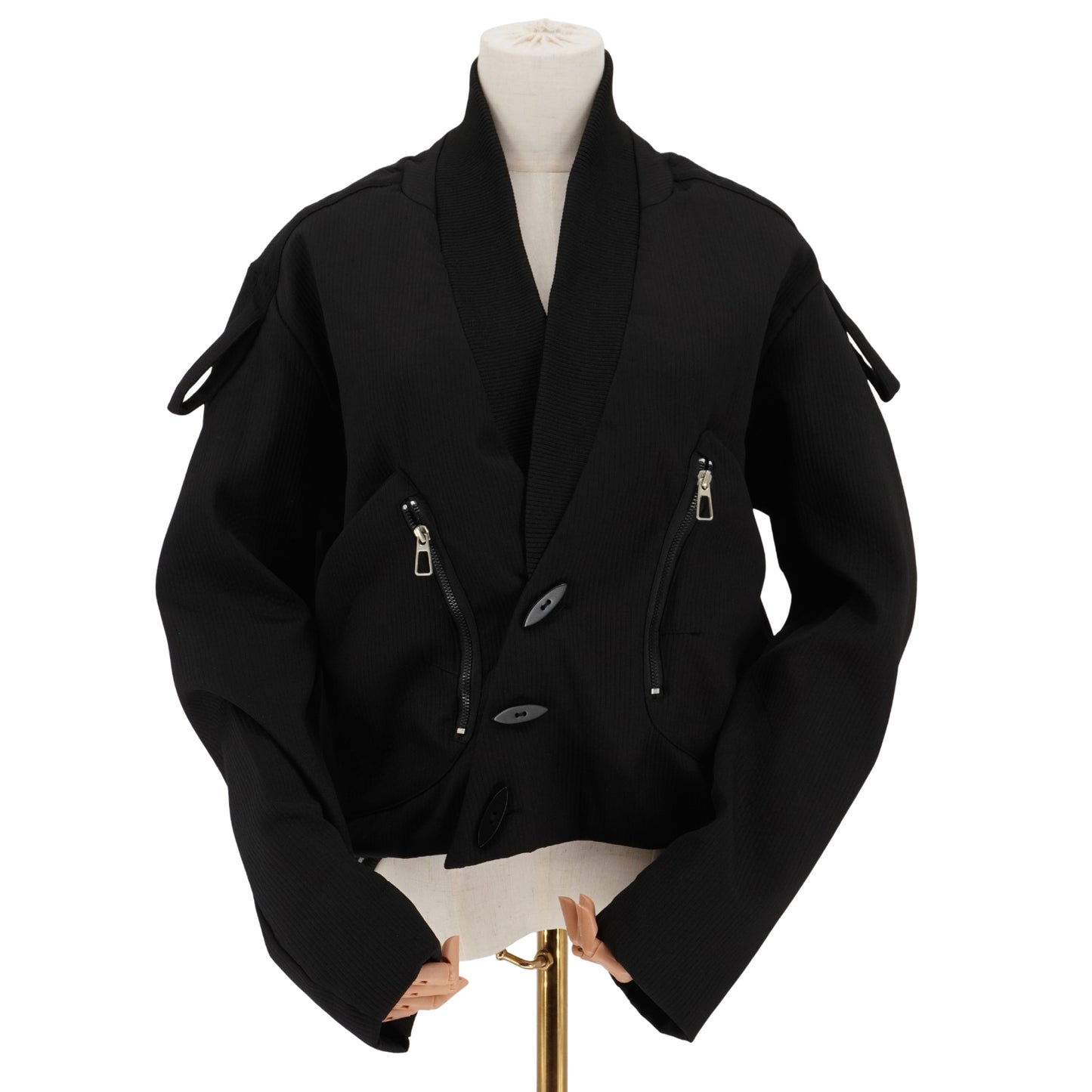 Chamarra Kiko Kostadinov Chaqueta Tonino Utility Bomber Black