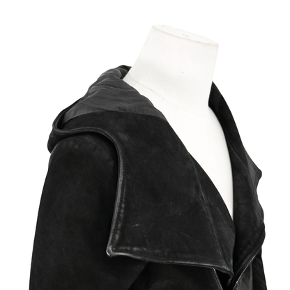 Chamarra Rick Owens Stooges Diagonal Zip Suede