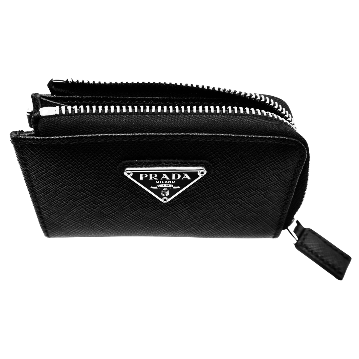 Wallets Prada Zipper Wallet Card Holder Black