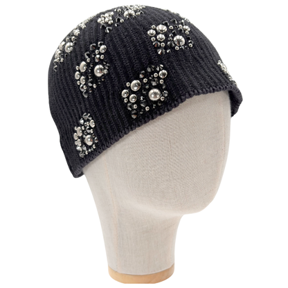Gorro Atiissu Rhinestone Beanie Negro