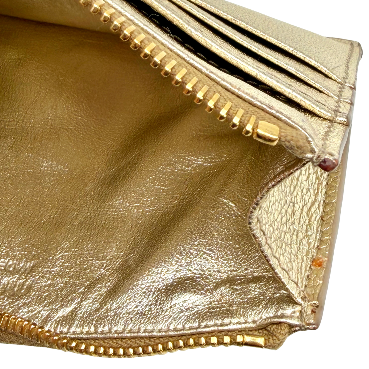 Tarjetero Miu Miu Dorado