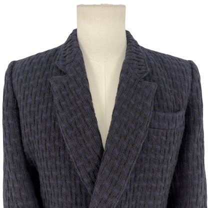 Saco Y's for Men Peak Lapel Knit Navy