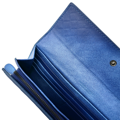 Cartera Bottega Veneta Intrecciato Azul