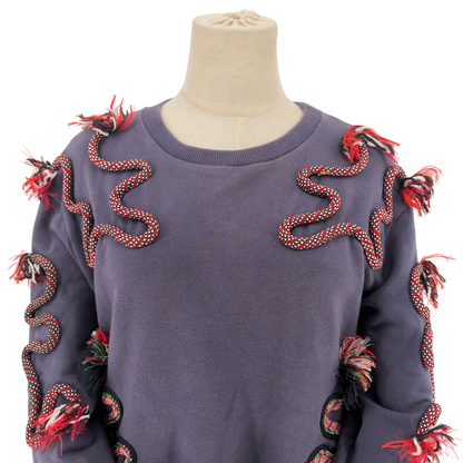 Sudadera Stella McCartney Snake Bordado Azul Marino