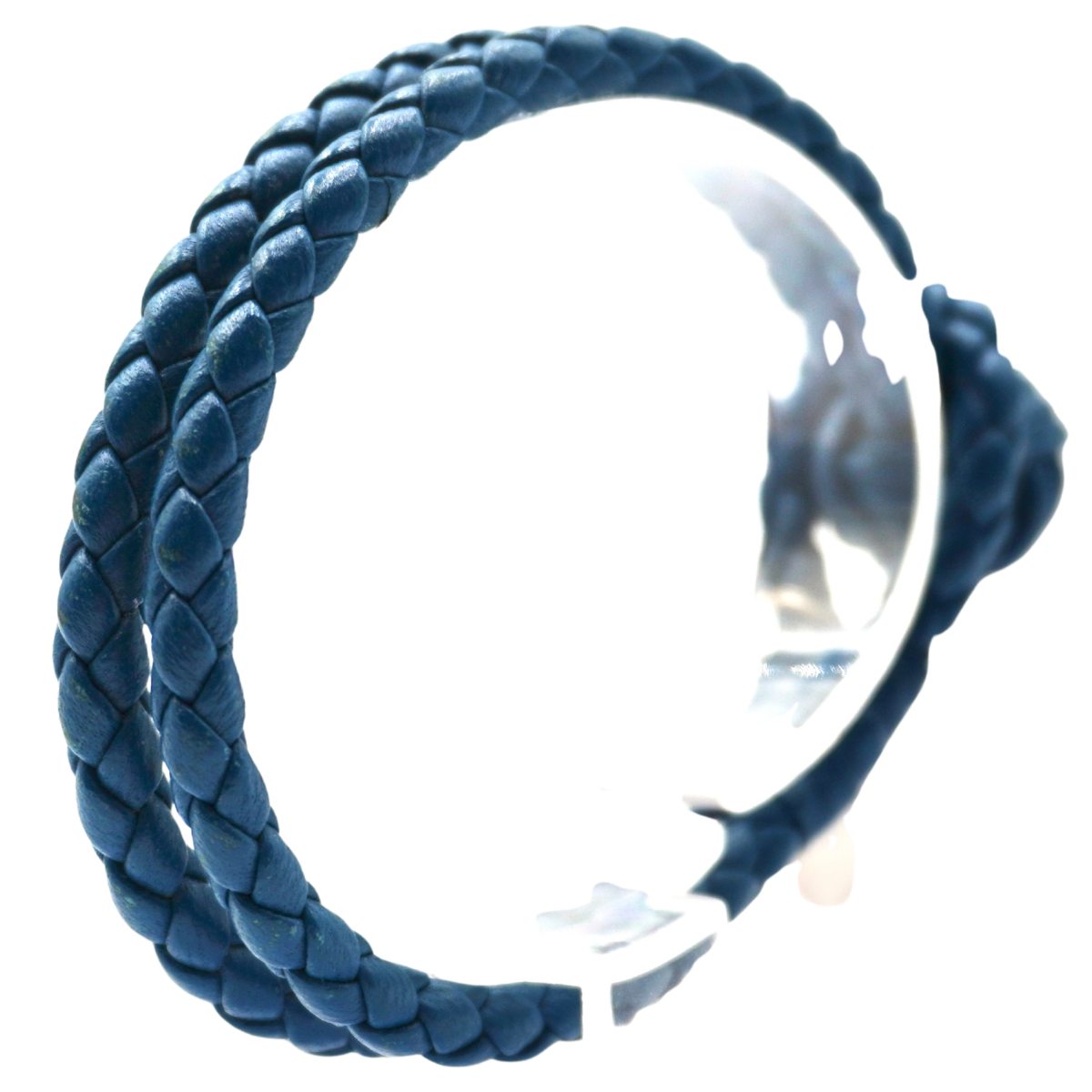 Pulsera Bottega Veneta Intrecciato Azul