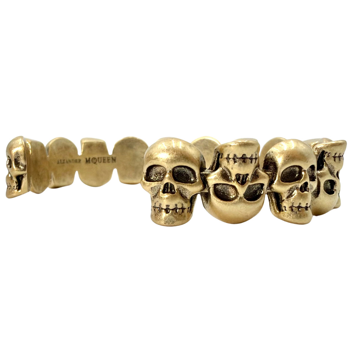 Pulsera Alexander McQueen Skull Dorado