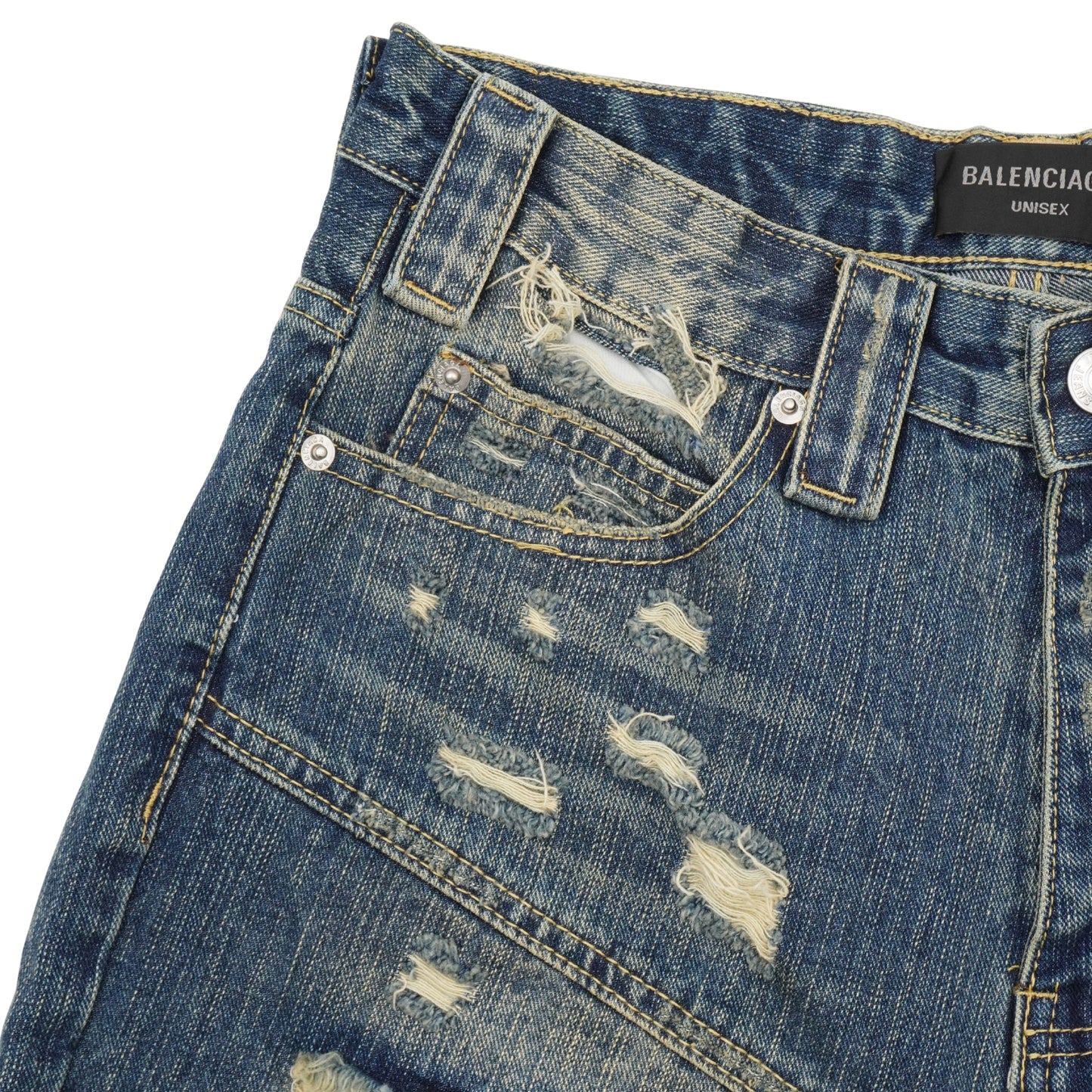 Shorts Balenciaga Garde-Robe Distressed Denim