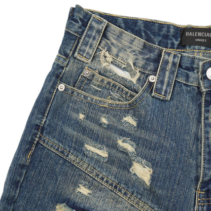 Shorts Balenciaga Garde-Robe Distressed Denim