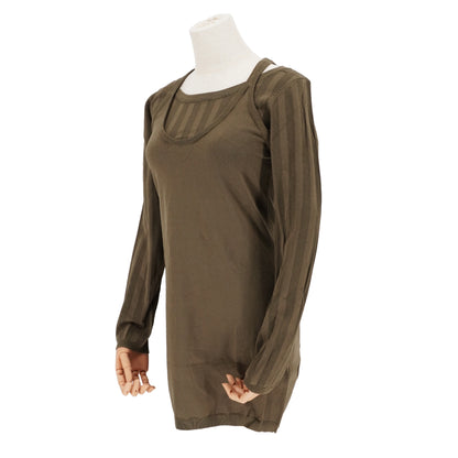 Vestido Alexander Wang Green Knitted Long Sleeve