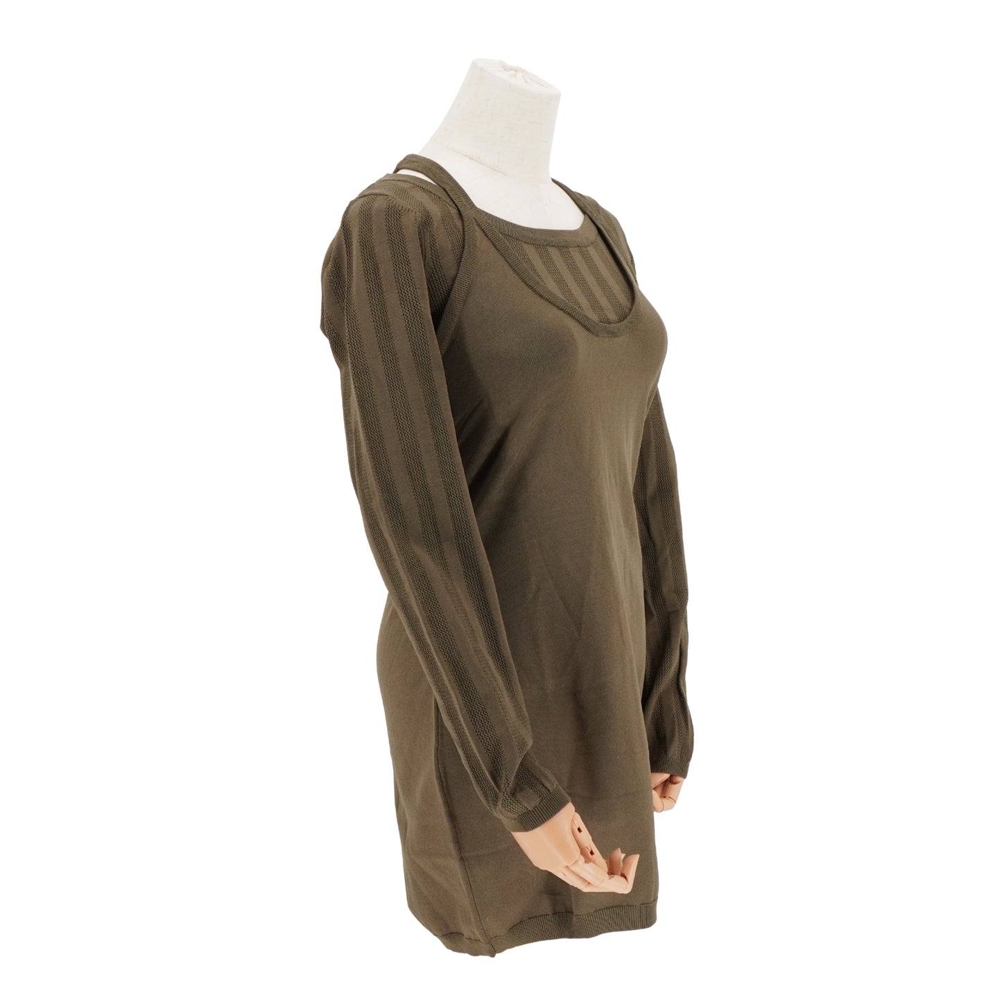 Vestido Alexander Wang Green Knitted Long Sleeve
