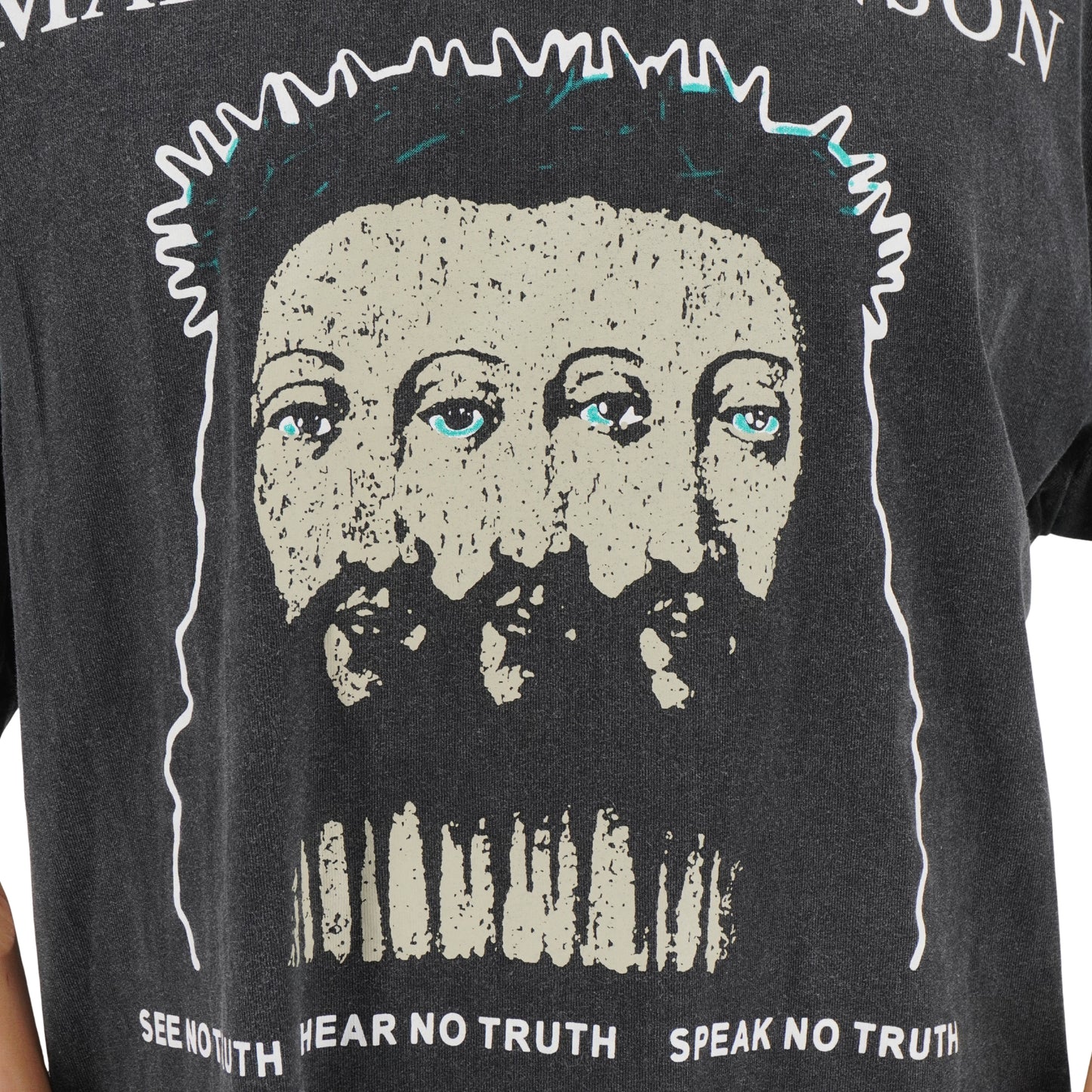 Playera Vintage Marilyn Manson Triple face