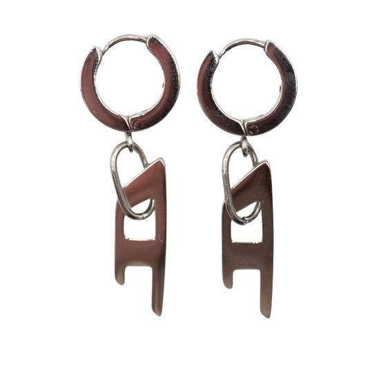 Aretes Diesel Earring Logo Hanging