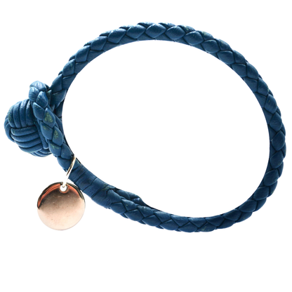Pulsera Bottega Veneta Intrecciato Azul