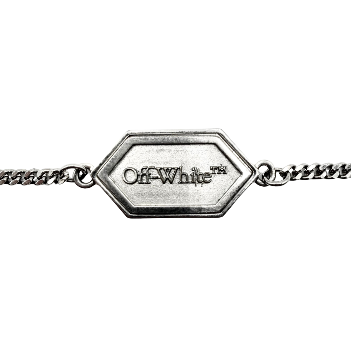 Pulsera Off-White Logo Plateado