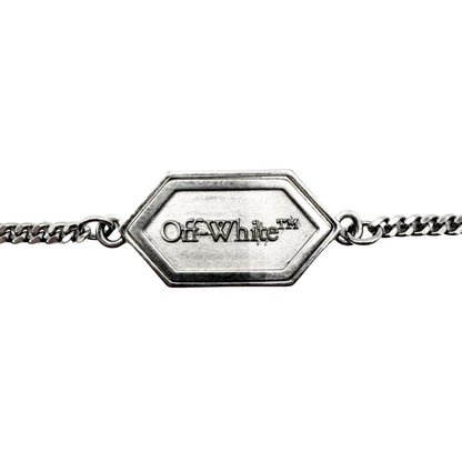 Pulsera Off-White Logo Plateado
